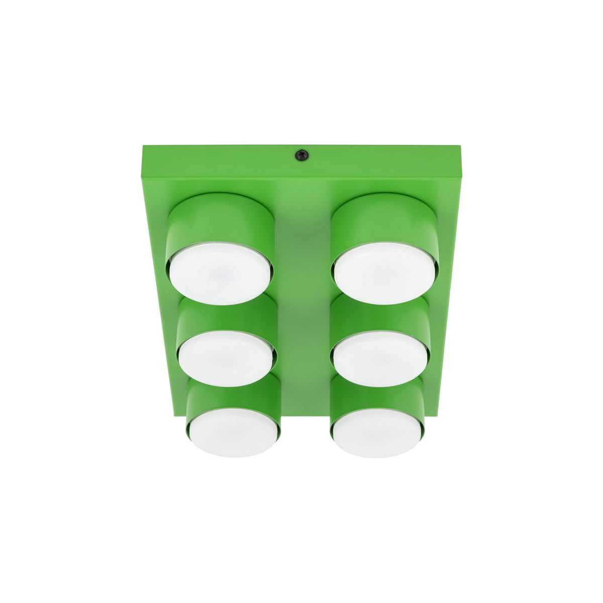 Plafonieră Brix din oțel, verde, 6 becuri