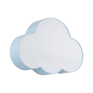 Plafonieră Cloud din metal, albastru pastel, 4 becuri
