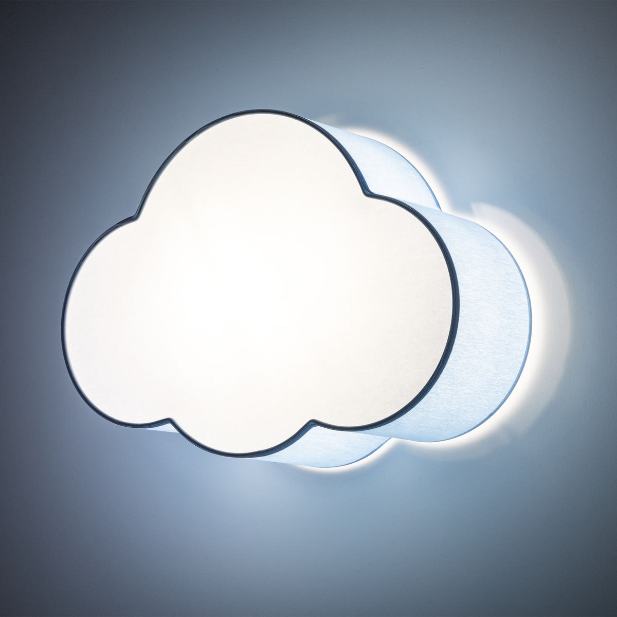 Plafonieră Cloud din metal, albastru pastel, Mini