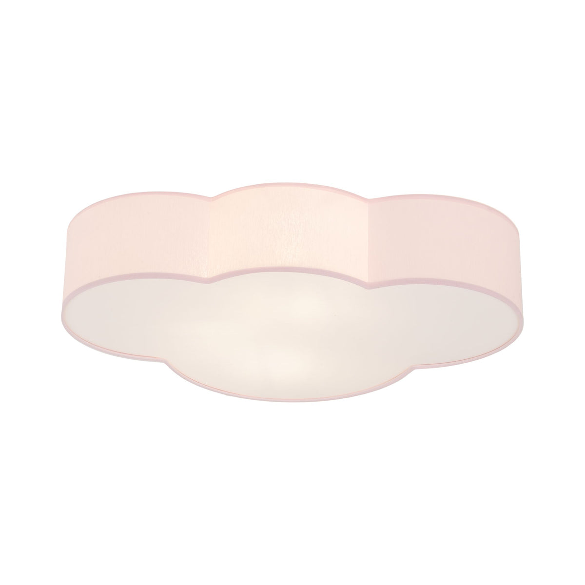 Plafonieră Cloud din metal, roz pastel, 4 becuri