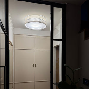 Plafonieră Eco 600 cu abajur din in, bej