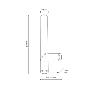 Plafonieră Elaris (MR11) din aluminiu, negru, mărimea M