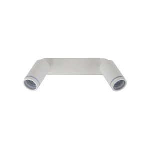 Plafonieră Jet din metal, alb, 2 becuri