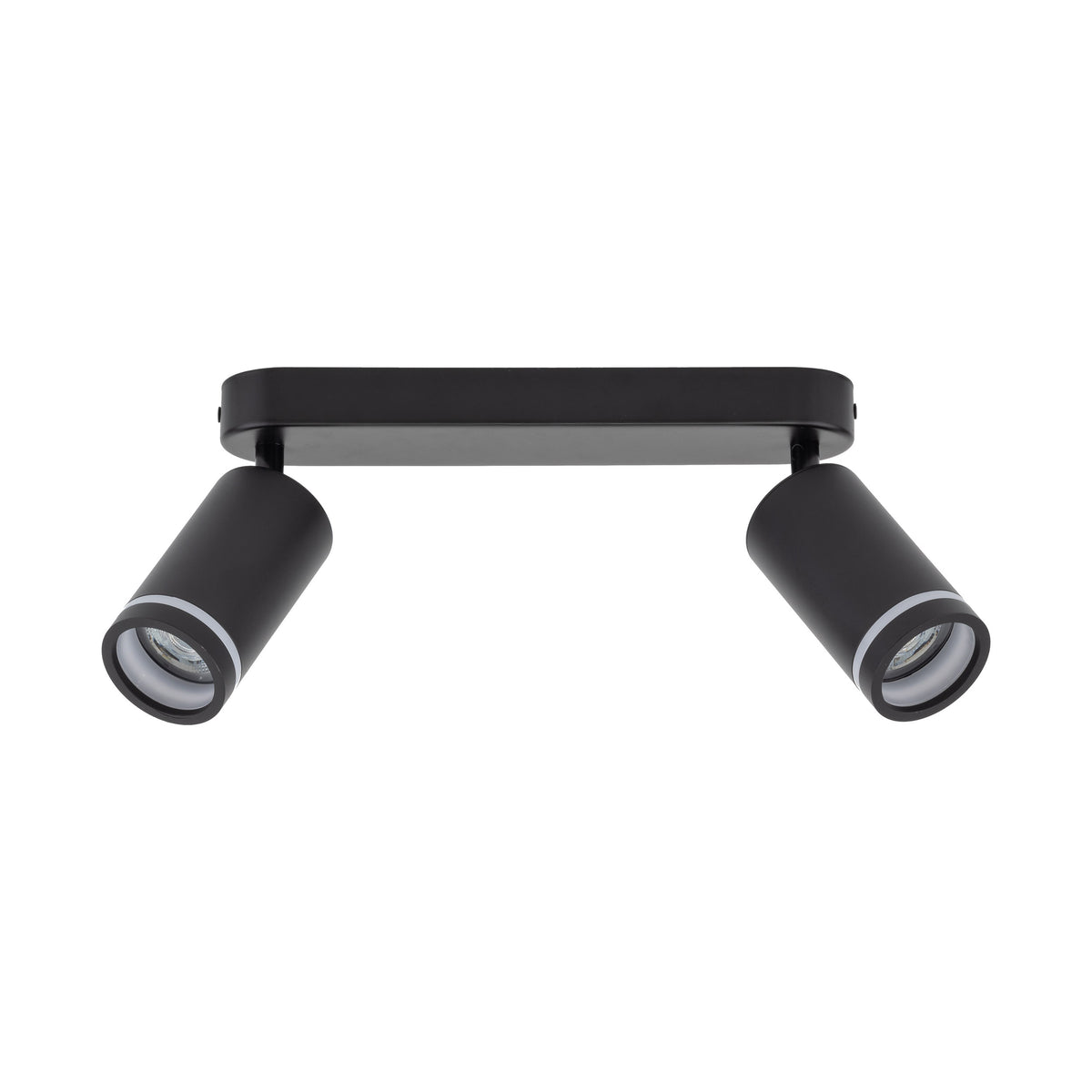 Plafonieră Jet din metal, negru, 2 becuri