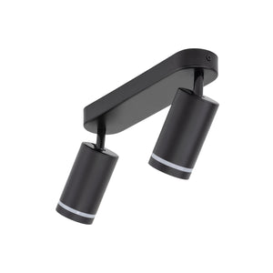 Plafonieră Jet din metal, negru, 2 becuri