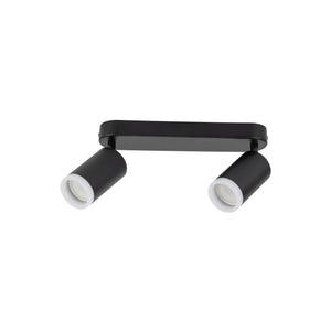 Plafonieră Jet din metal, negru, 2 becuri