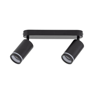 Plafonieră Jet din metal, negru, 2 becuri