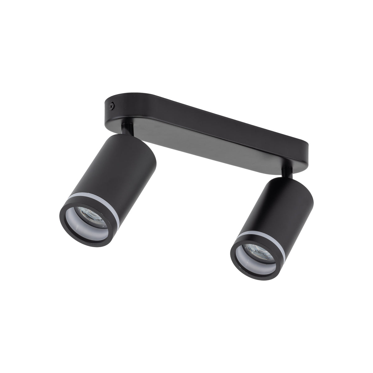 Plafonieră Jet din metal, negru, 2 becuri