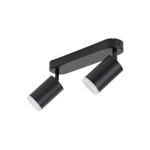 Plafonieră Jet din metal, negru, 2 becuri