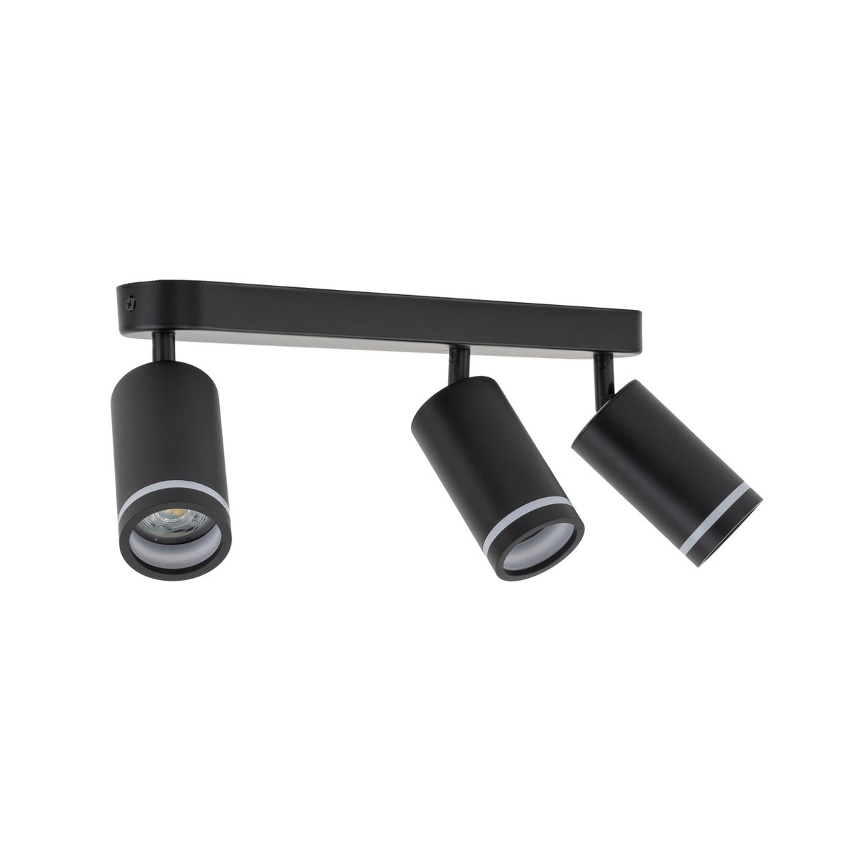 Plafonieră Jet din metal, negru, 3 becuri