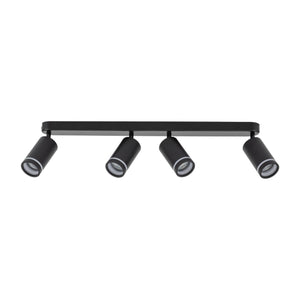 Plafonieră Jet din metal, negru, 4 becuri