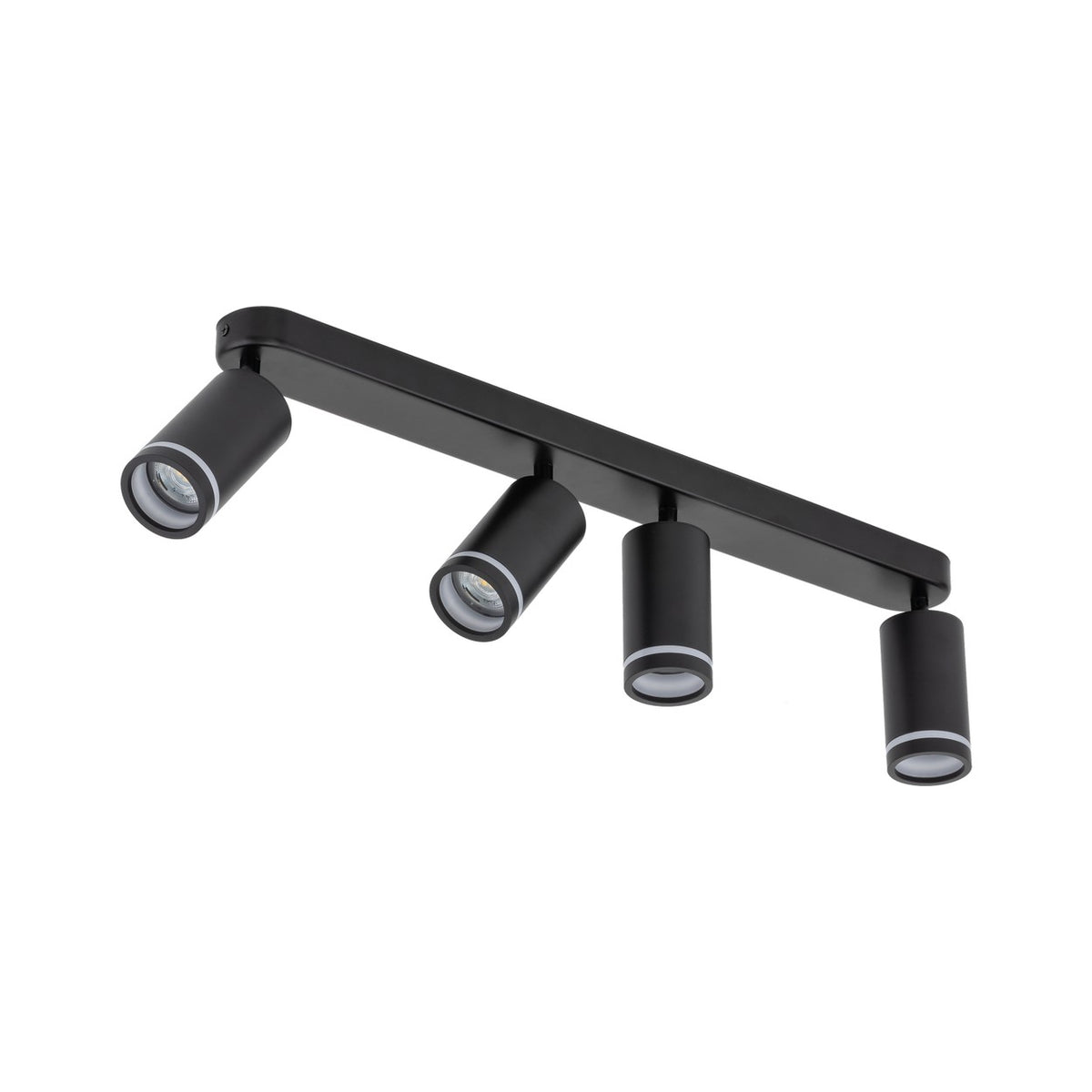 Plafonieră Jet din metal, negru, 4 becuri