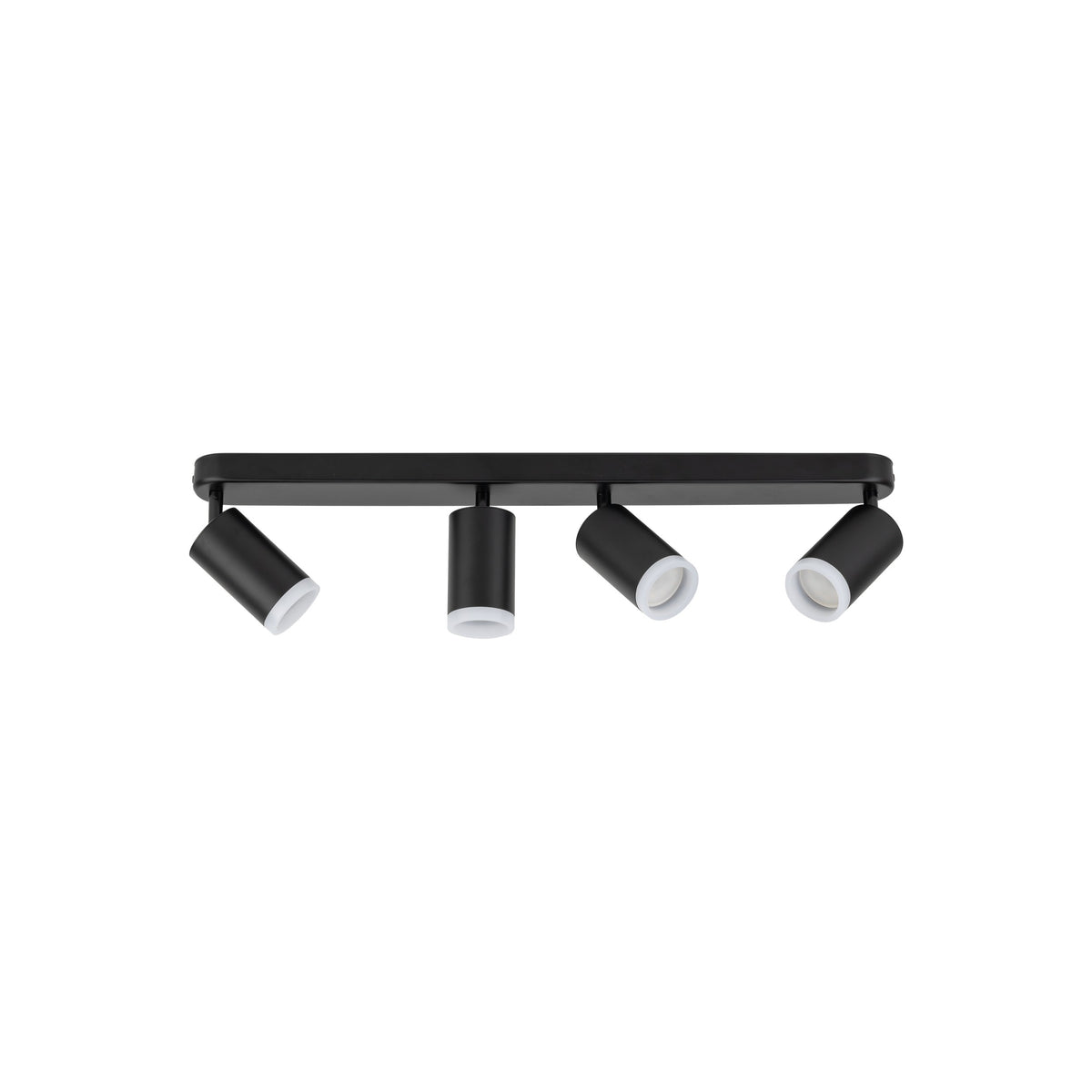 Plafonieră Jet din metal, negru, 4 becuri