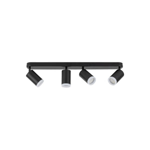 Plafonieră Jet din metal, negru, 4 becuri