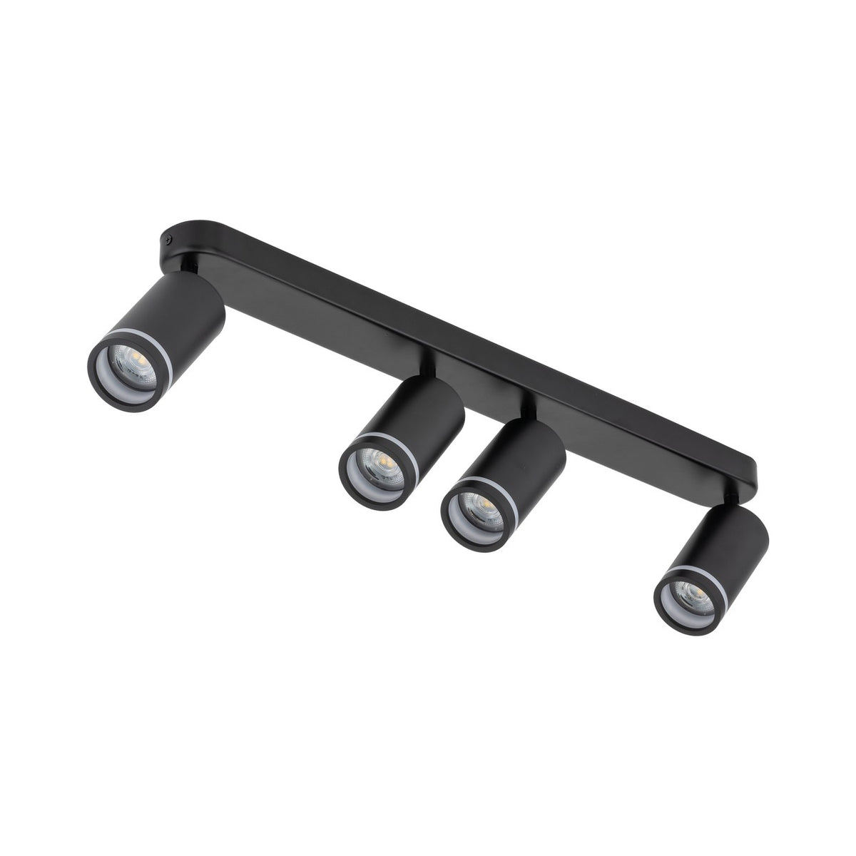 Plafonieră Jet din metal, negru, 4 becuri