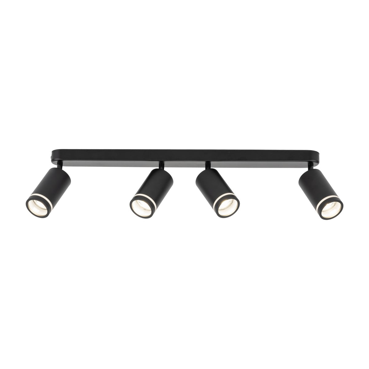 Plafonieră Jet din metal, negru, 4 becuri