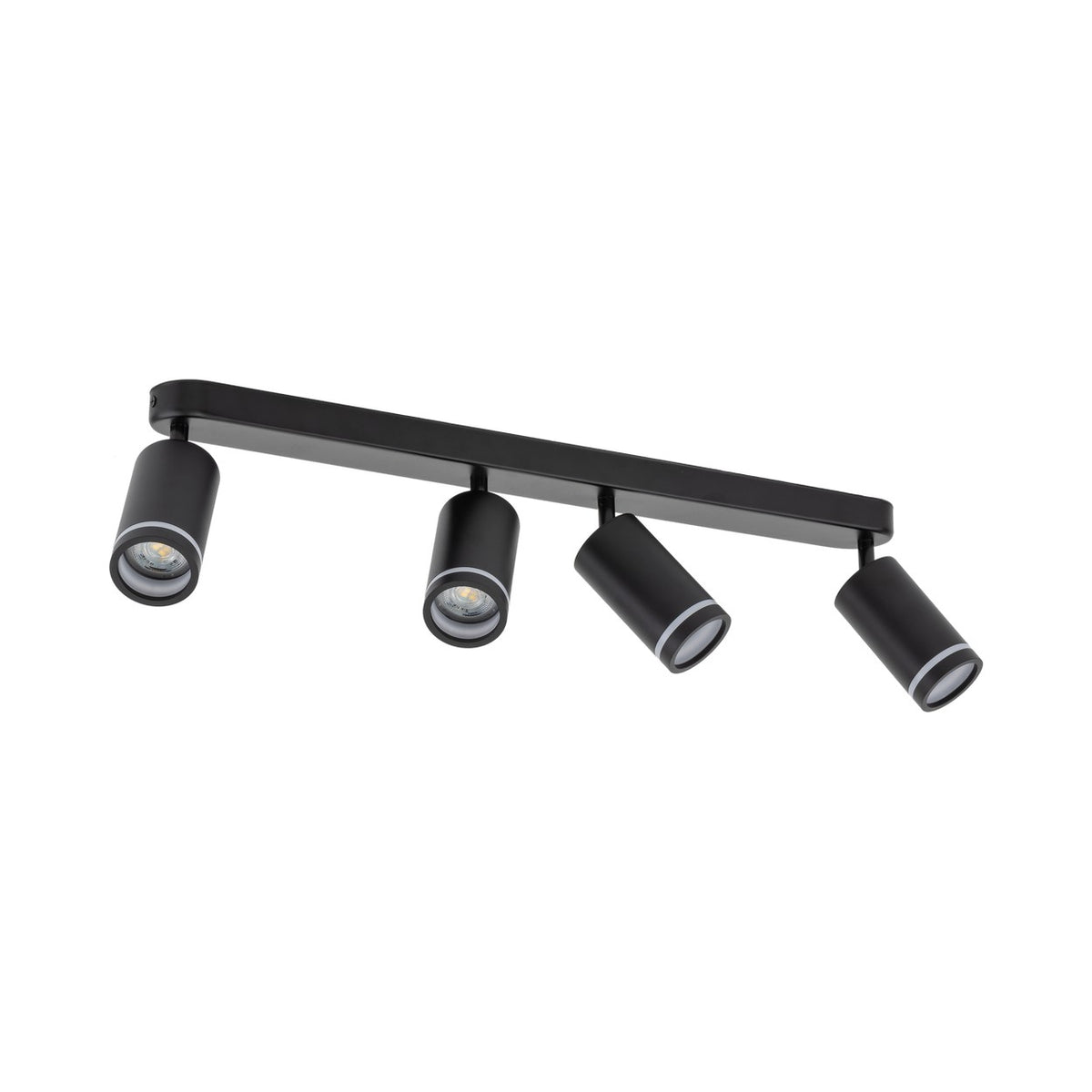 Plafonieră Jet din metal, negru, 4 becuri