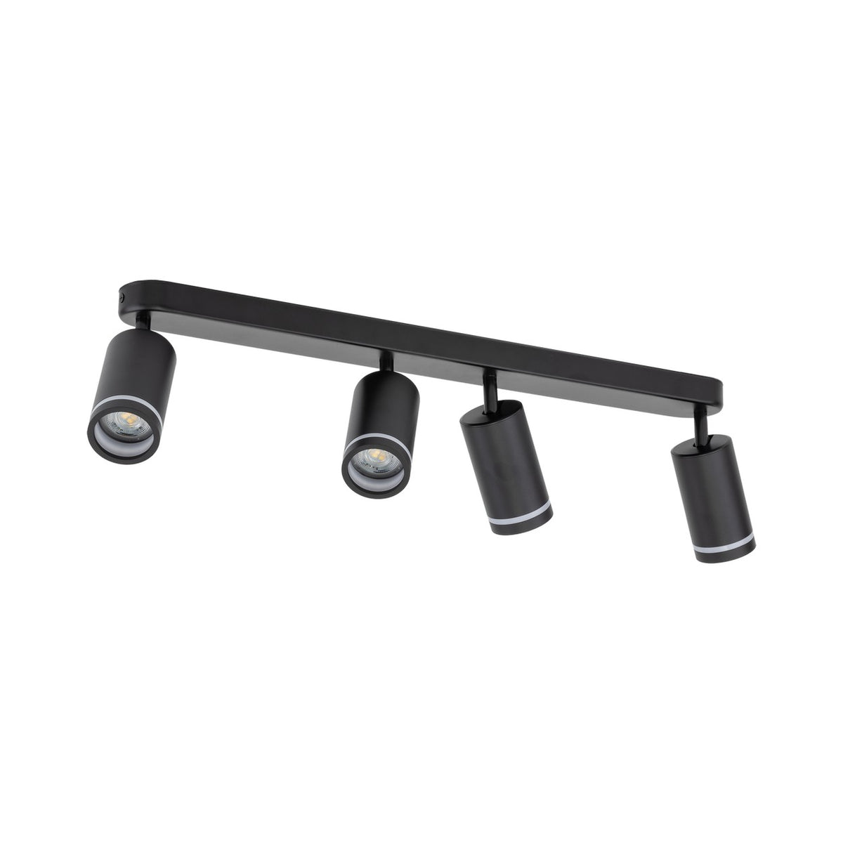 Plafonieră Jet din metal, negru, 4 becuri