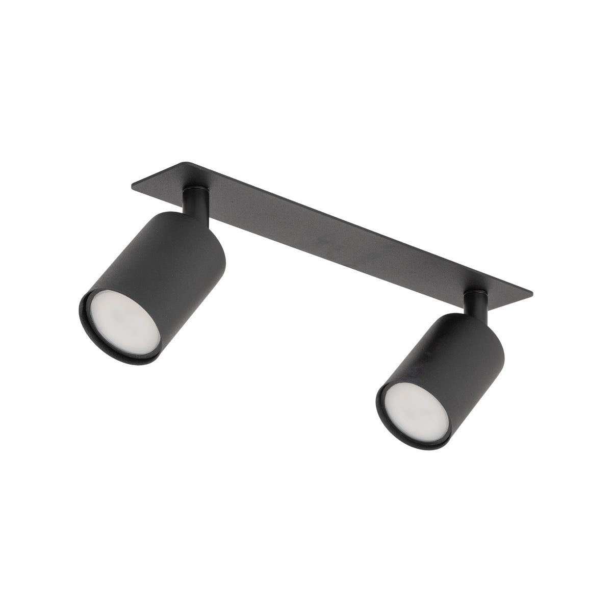 Plafonieră Nex încastrată din metal, negru, 2 becuri