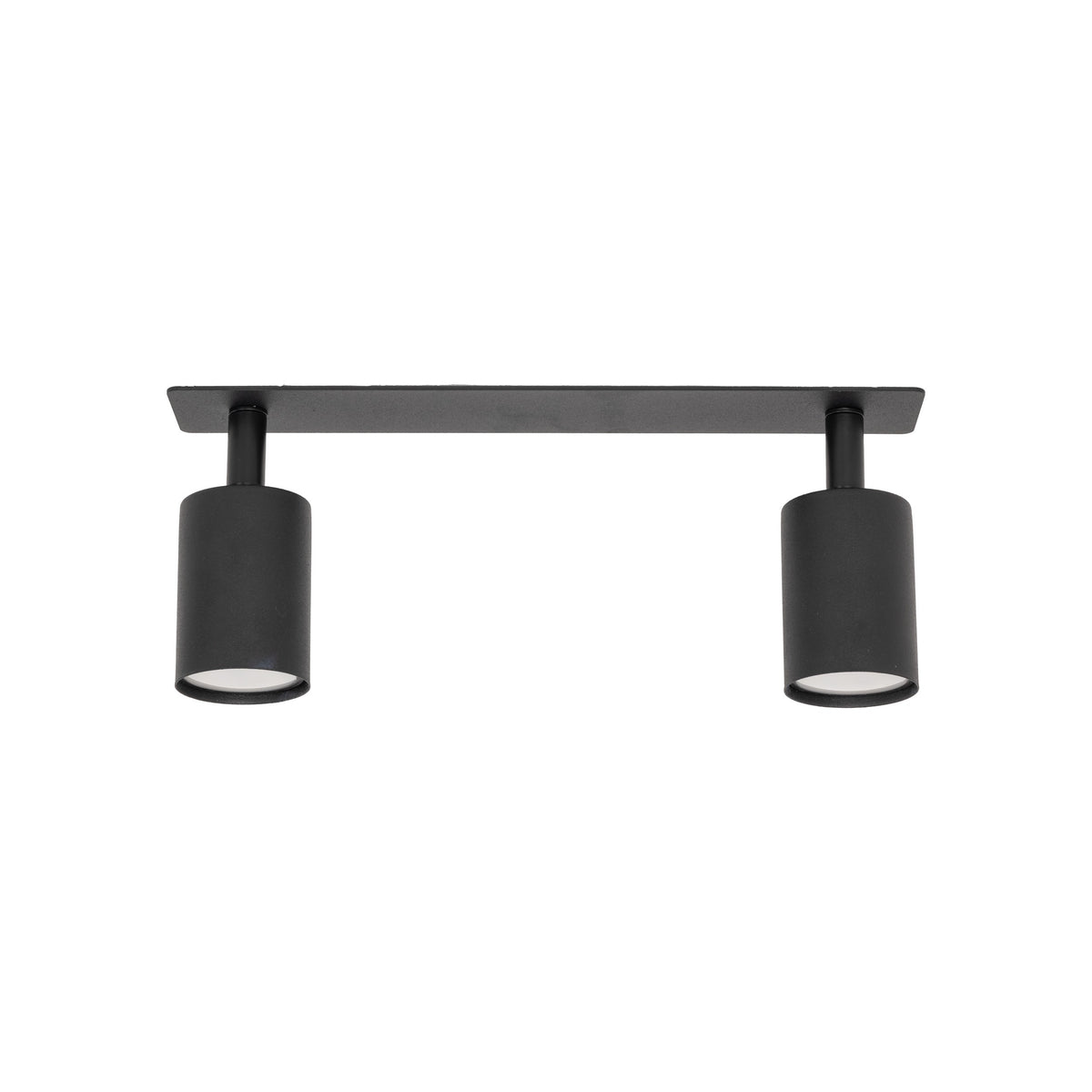 Plafonieră Nex încastrată din metal, negru, 2 becuri