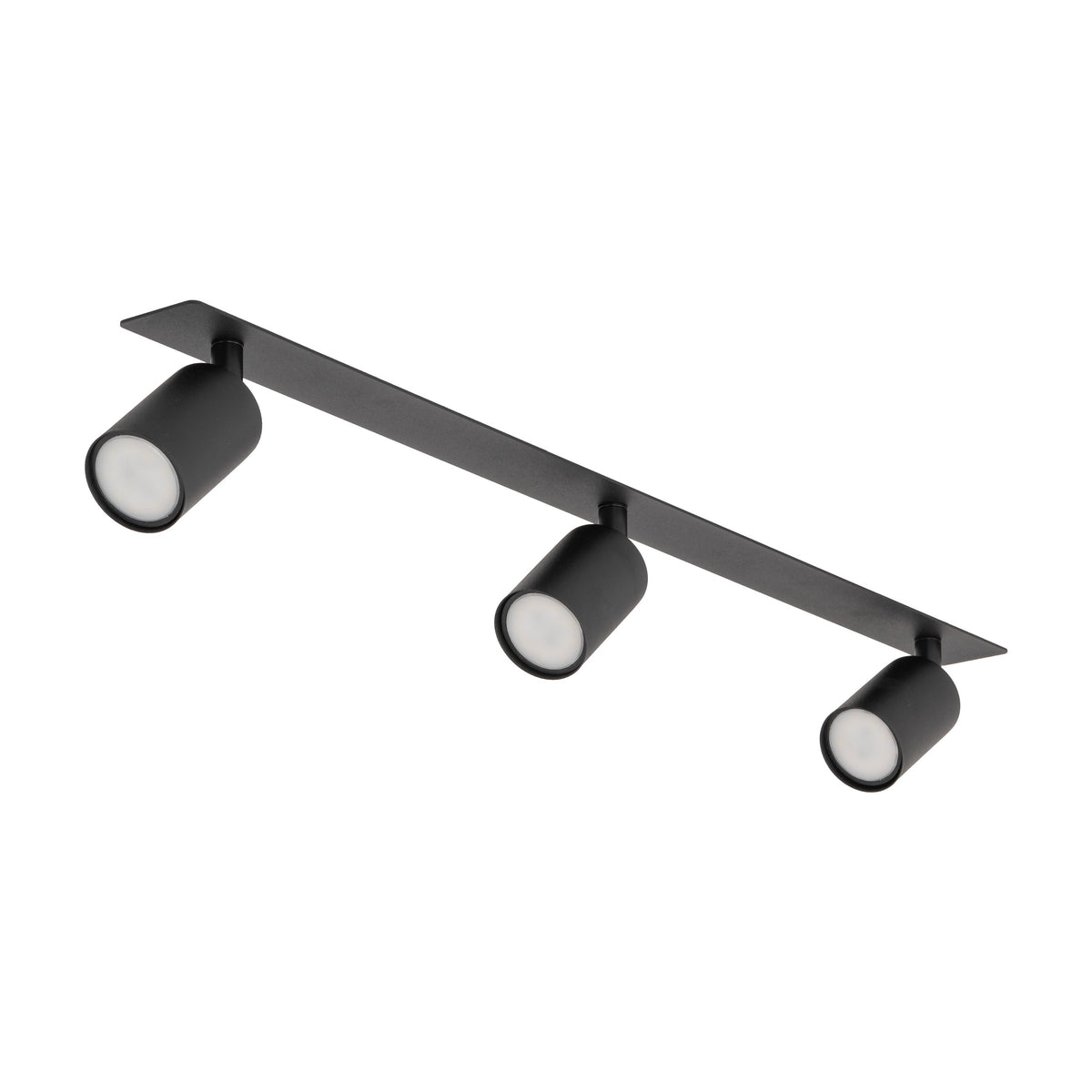 Plafonieră Nex încastrată din metal, negru, 3 becuri