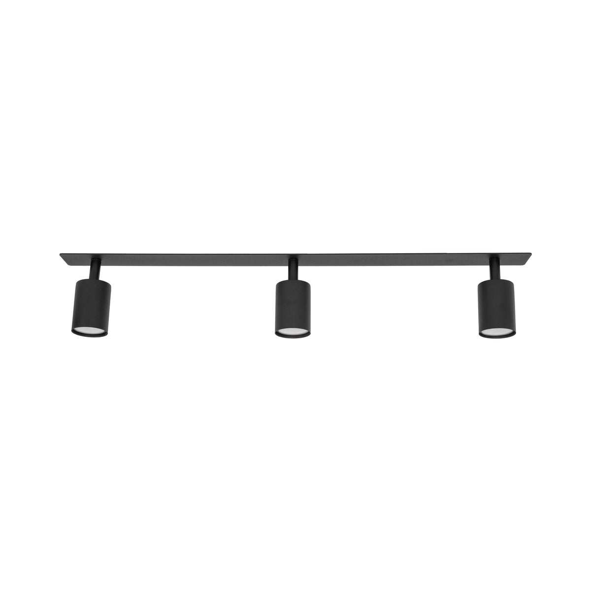 Plafonieră Nex încastrată din metal, negru, 3 becuri