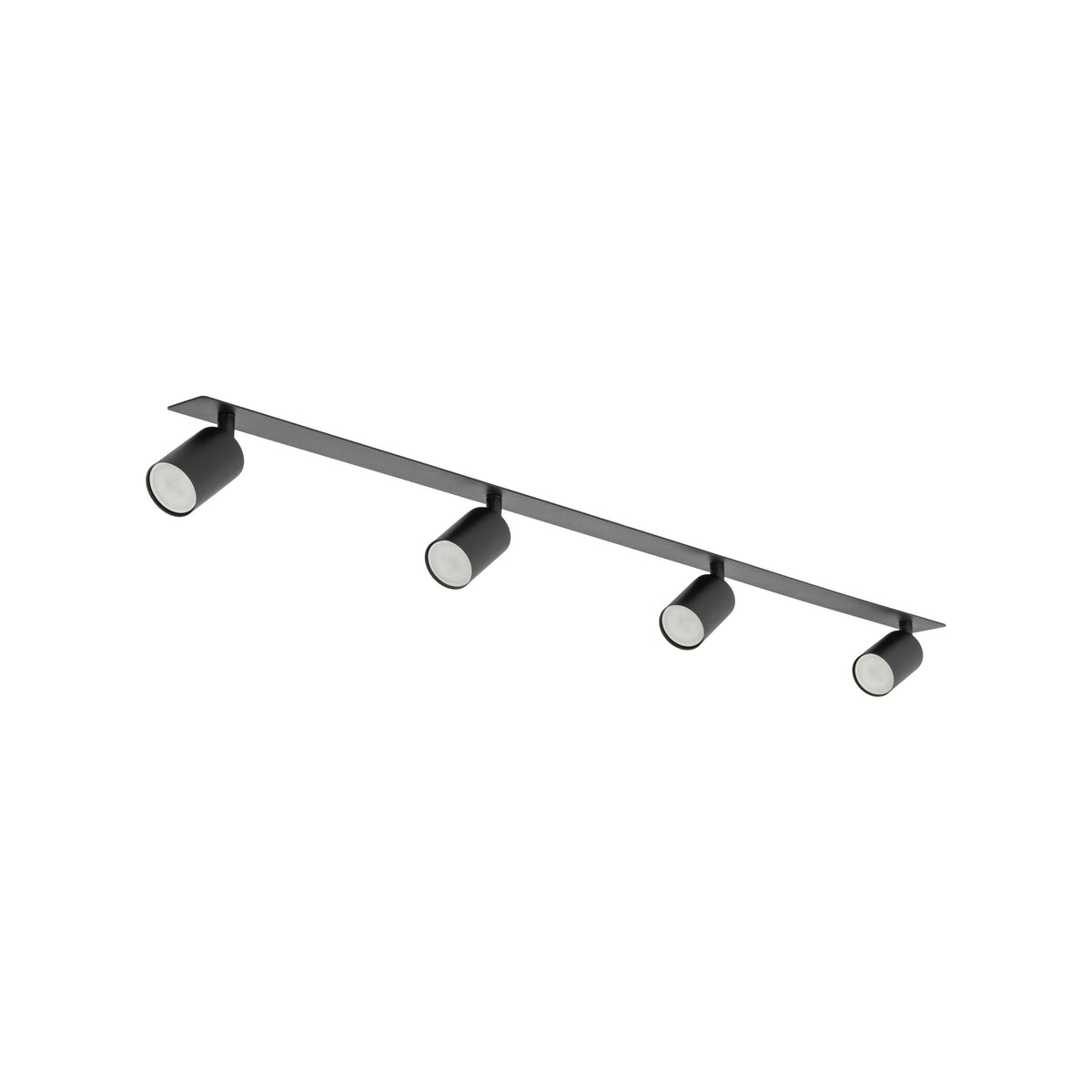 Plafonieră Nex încastrată din metal, negru, 4 becuri