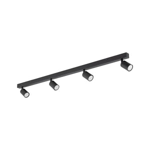 Plafonieră Nex din metal, negru, 4 becuri