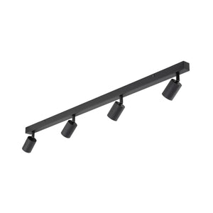 Plafonieră Nex din metal, negru, 4 becuri