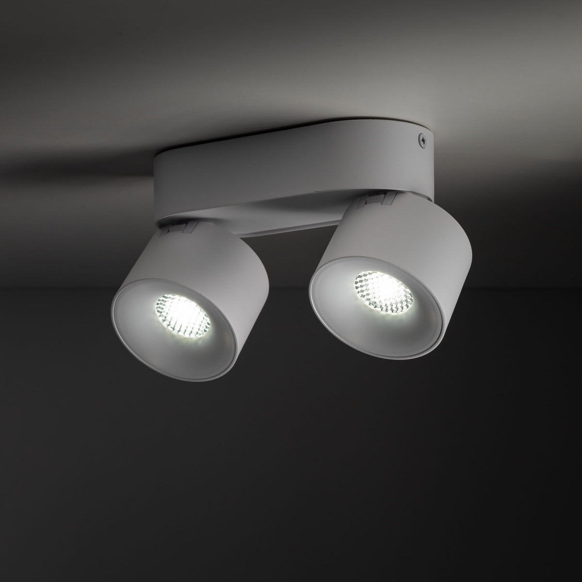 Plafonieră Spark Duo din aluminiu, alb