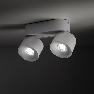 Plafonieră Spark Duo din aluminiu, alb