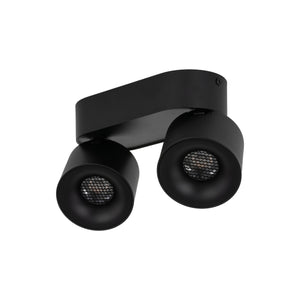 Plafonieră Spark Duo din aluminiu, negru