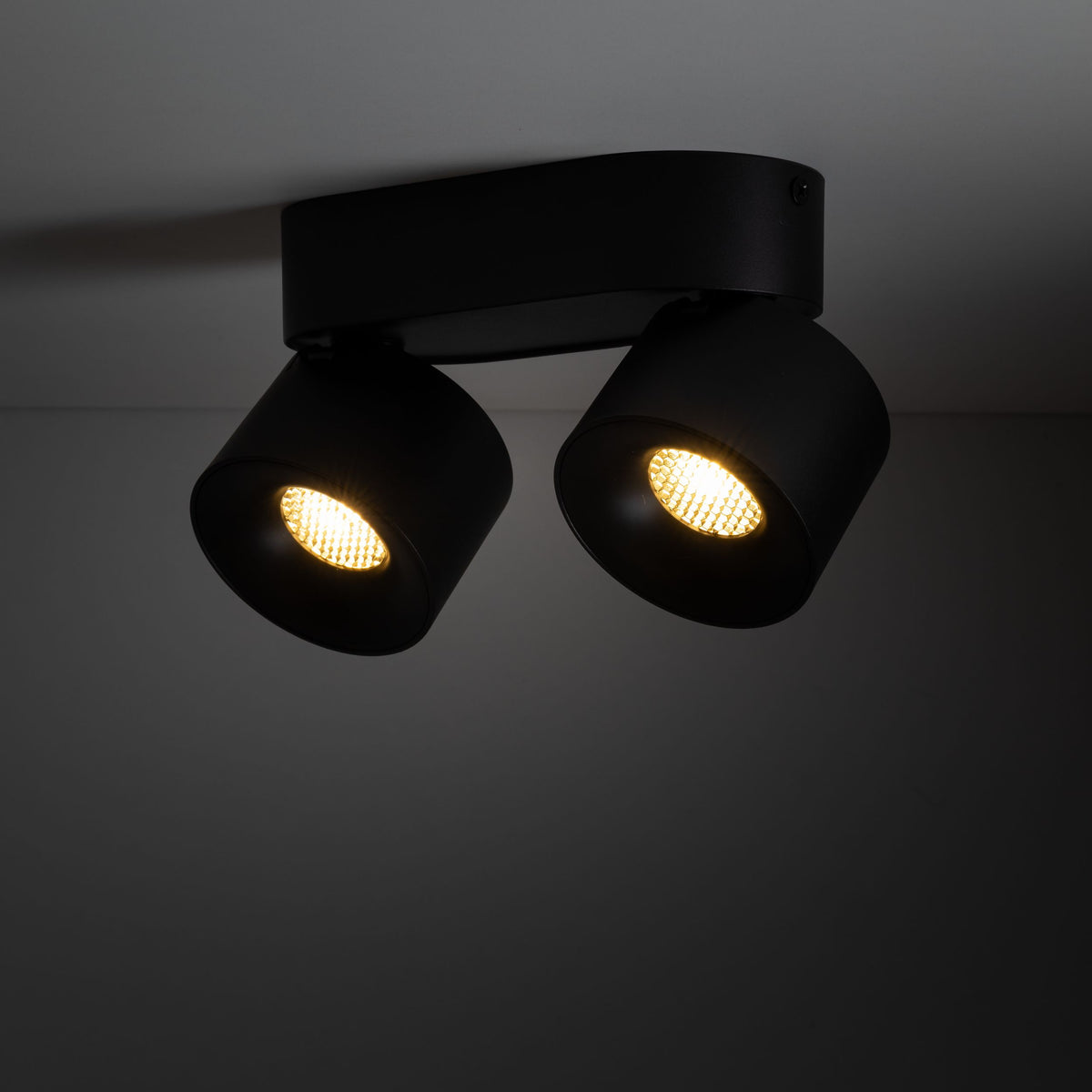Plafonieră Spark Duo din aluminiu, negru
