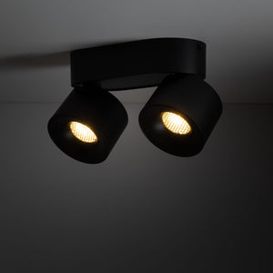Plafonieră Spark Duo din aluminiu, negru
