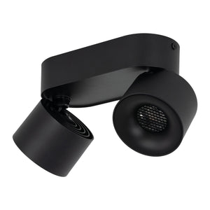 Plafonieră Spark Duo din aluminiu, negru