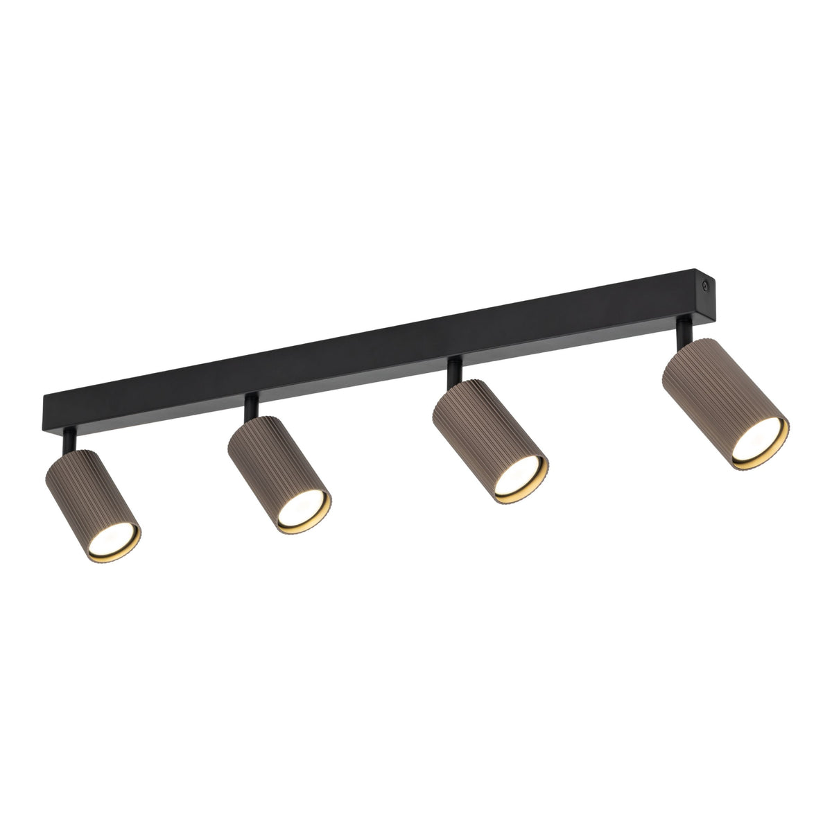 Plafonieră Tune din metal, maro, 4 becuri