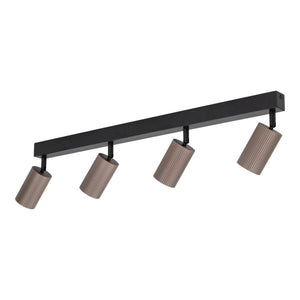 Plafonieră Tune din metal, maro, 4 becuri