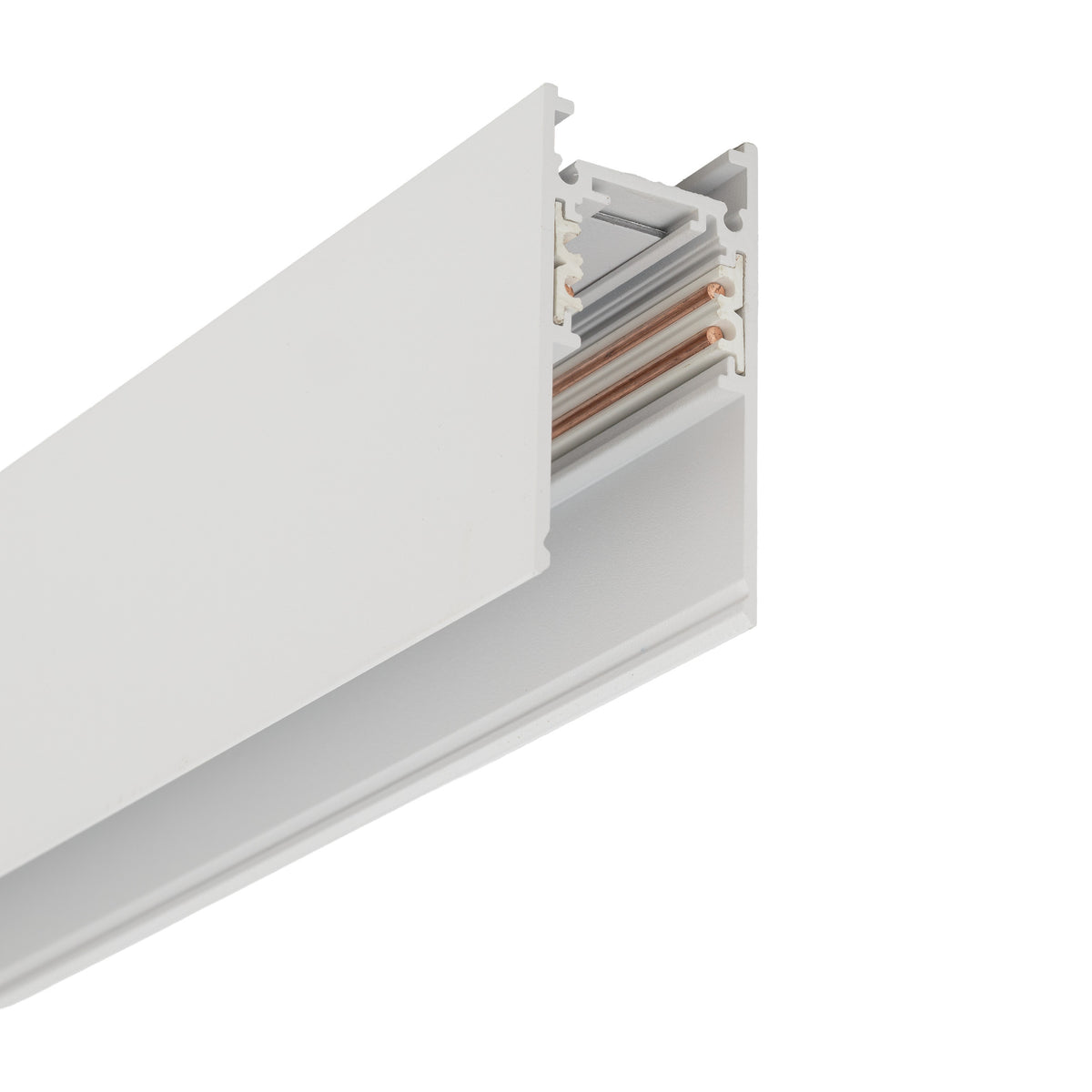 Șină Magnetic Easy aparentă din aluminiu, alb, 1 m