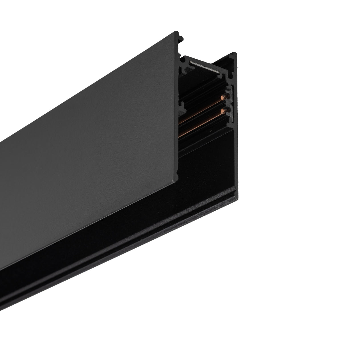 Șină Magnetic Easy aparentă din aluminiu, negru, 1 m