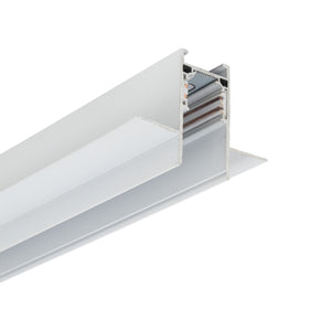 Șină Magnetic Easy încastrată din aluminiu, alb, 3 m