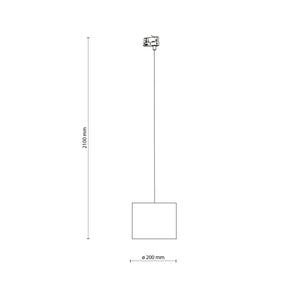 Spot pentru șină Tracer 200 cu 3 circuite, negru