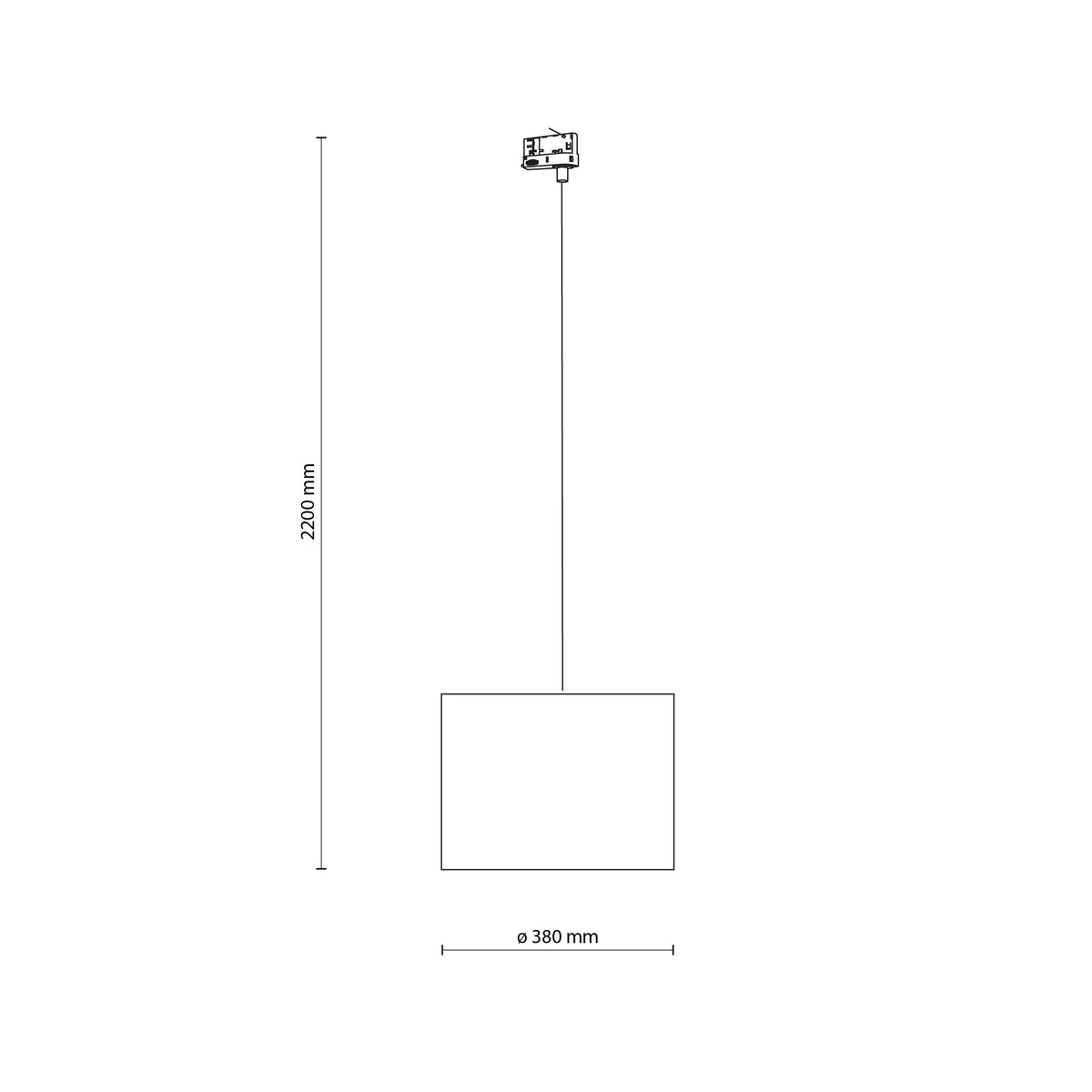 Spot pentru șină Tracer 380 cu 3 circuite, alb, 15 W