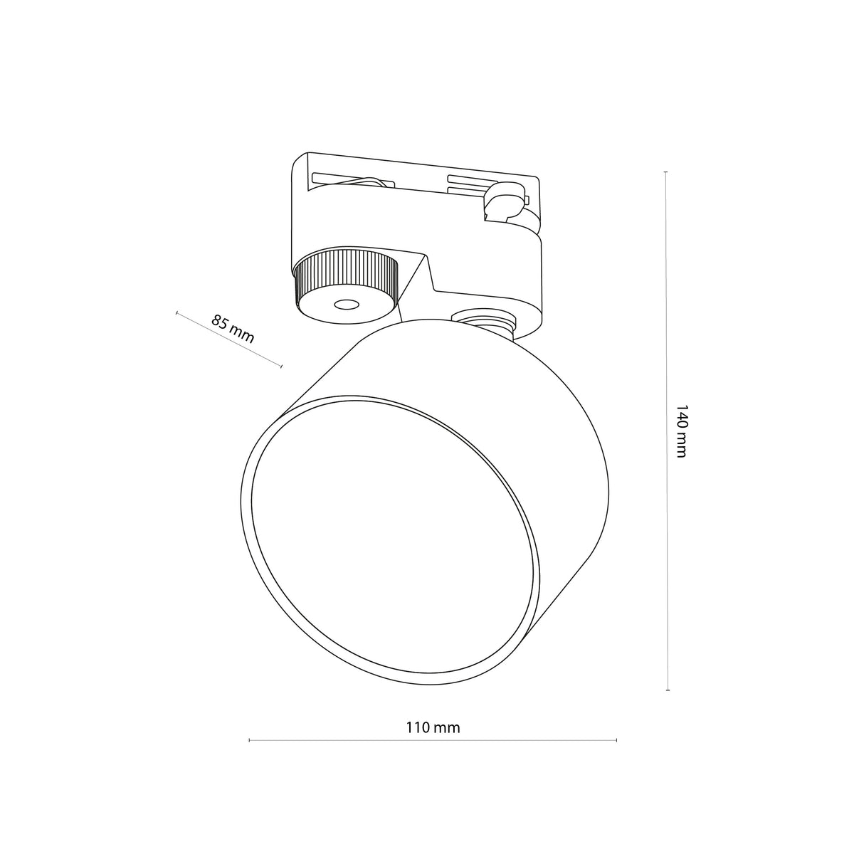 Spot pentru șină Tracer Avia cu bec inclus, negru