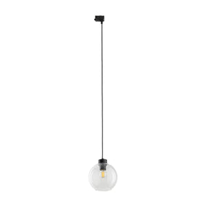 Spot pentru șină Tracer Cubus cu 3 circuite, transparent, 180 × 180 × 2140 mm