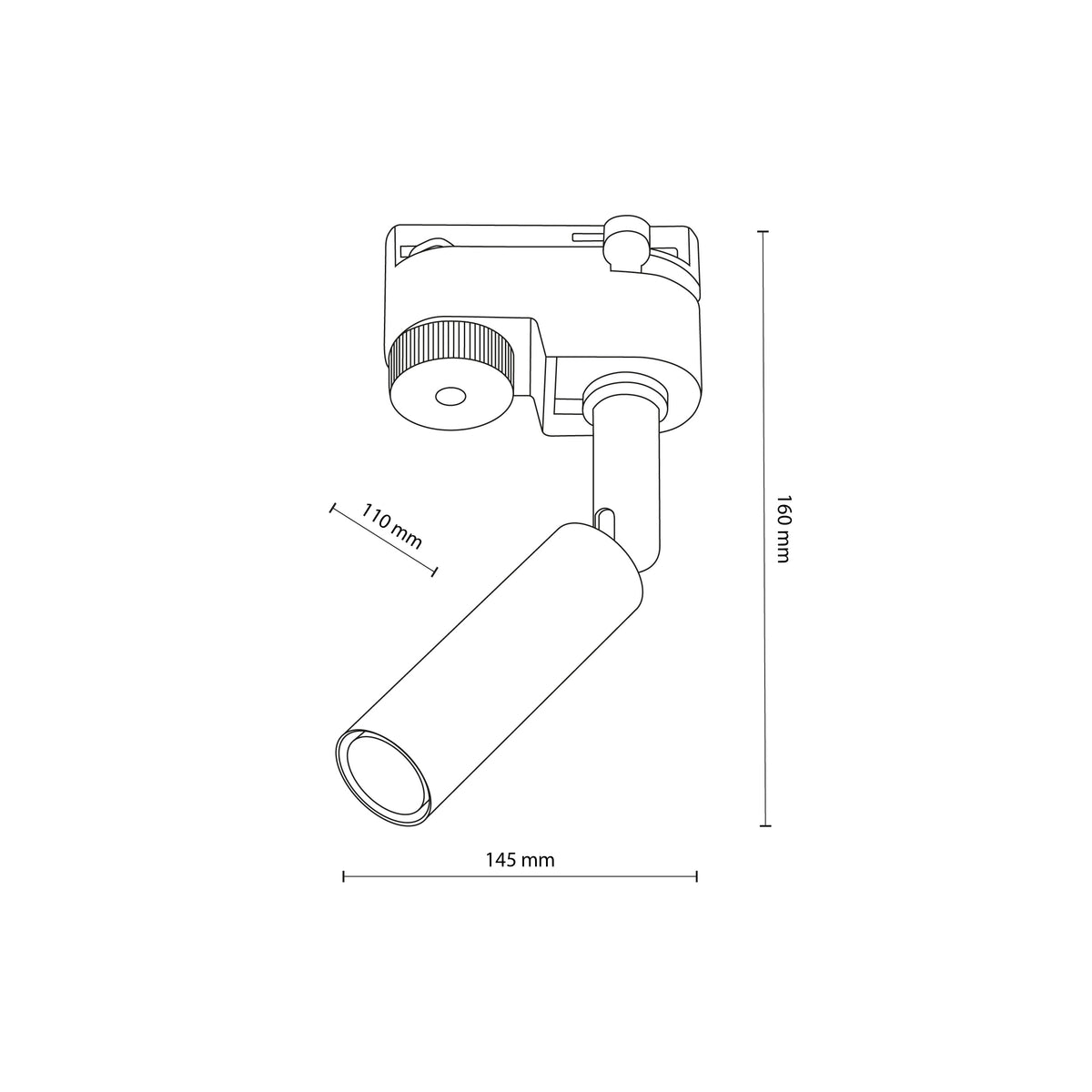 Spot pentru șină Tracer Lagos din metal, alb