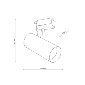 Spot pentru șină Tracer cu lumină reglabilă din metal, alb, 10 W
