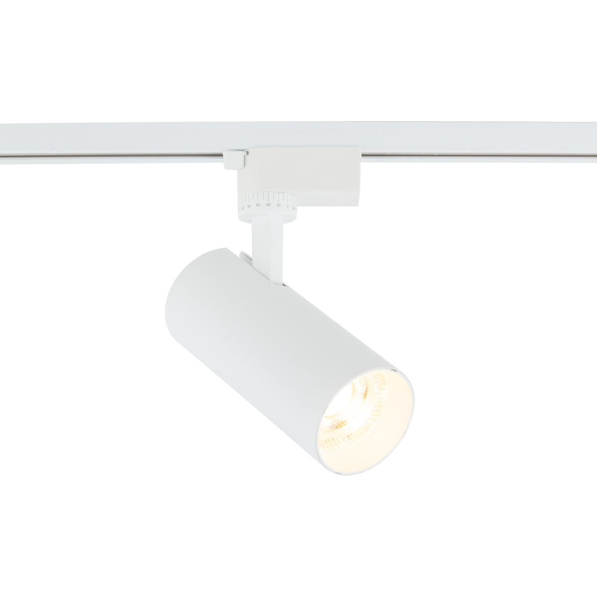 Spot pentru șină Tracer cu lumină reglabilă din metal, alb, 20 W