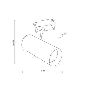Spot pentru șină Tracer cu lumină reglabilă din metal, alb, 20 W