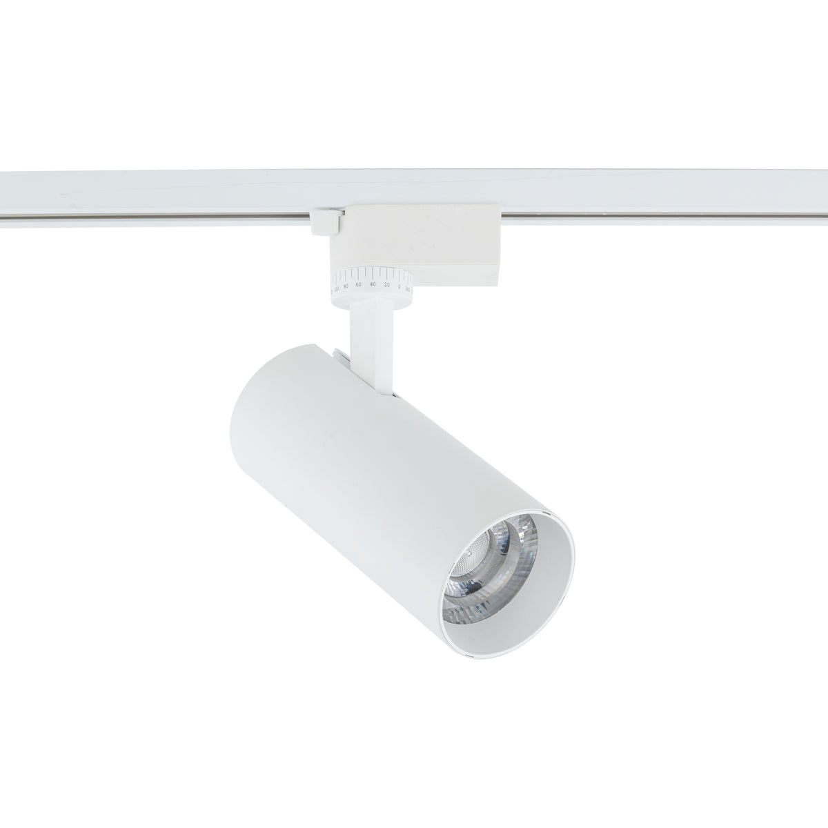 Spot pentru șină Tracer cu lumină reglabilă din metal, alb, 20 W