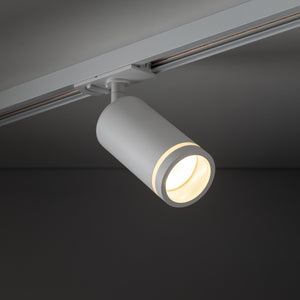 Spot pentru șină Tracer Ring Slim din metal, alb